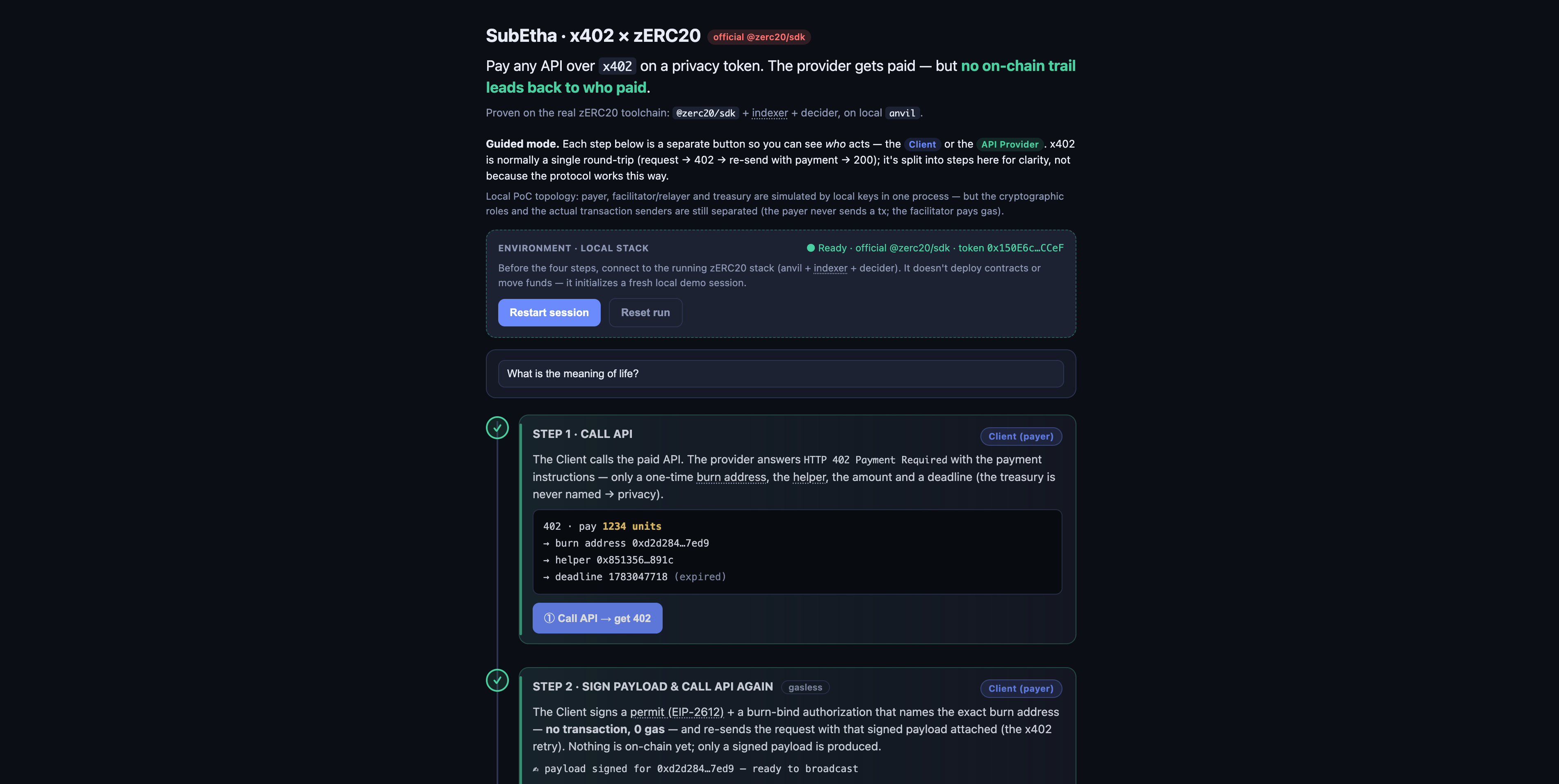 SubEtha guided web demo